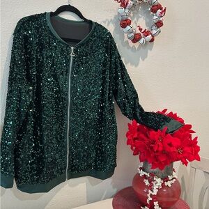 Sequin Green Jacket